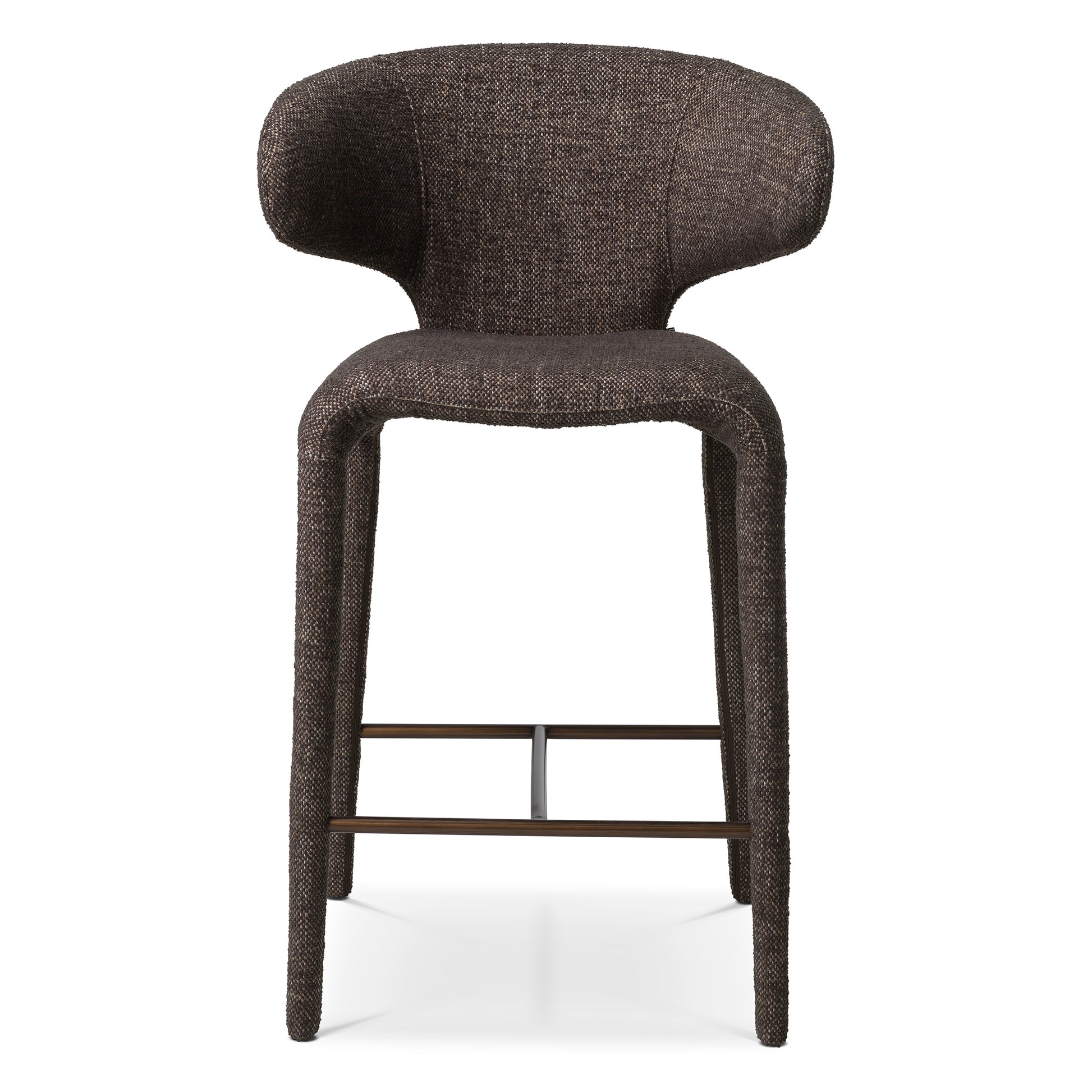 Curved-Back Upholstered Counter Stool Josephine | Eichholtz Miami
