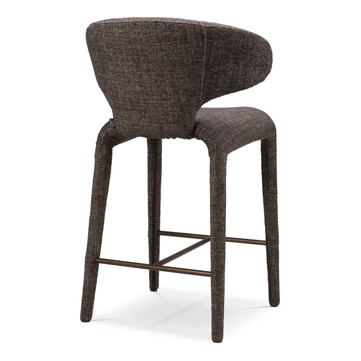 Curved-Back Upholstered Counter Stool Josephine | Eichholtz Miami