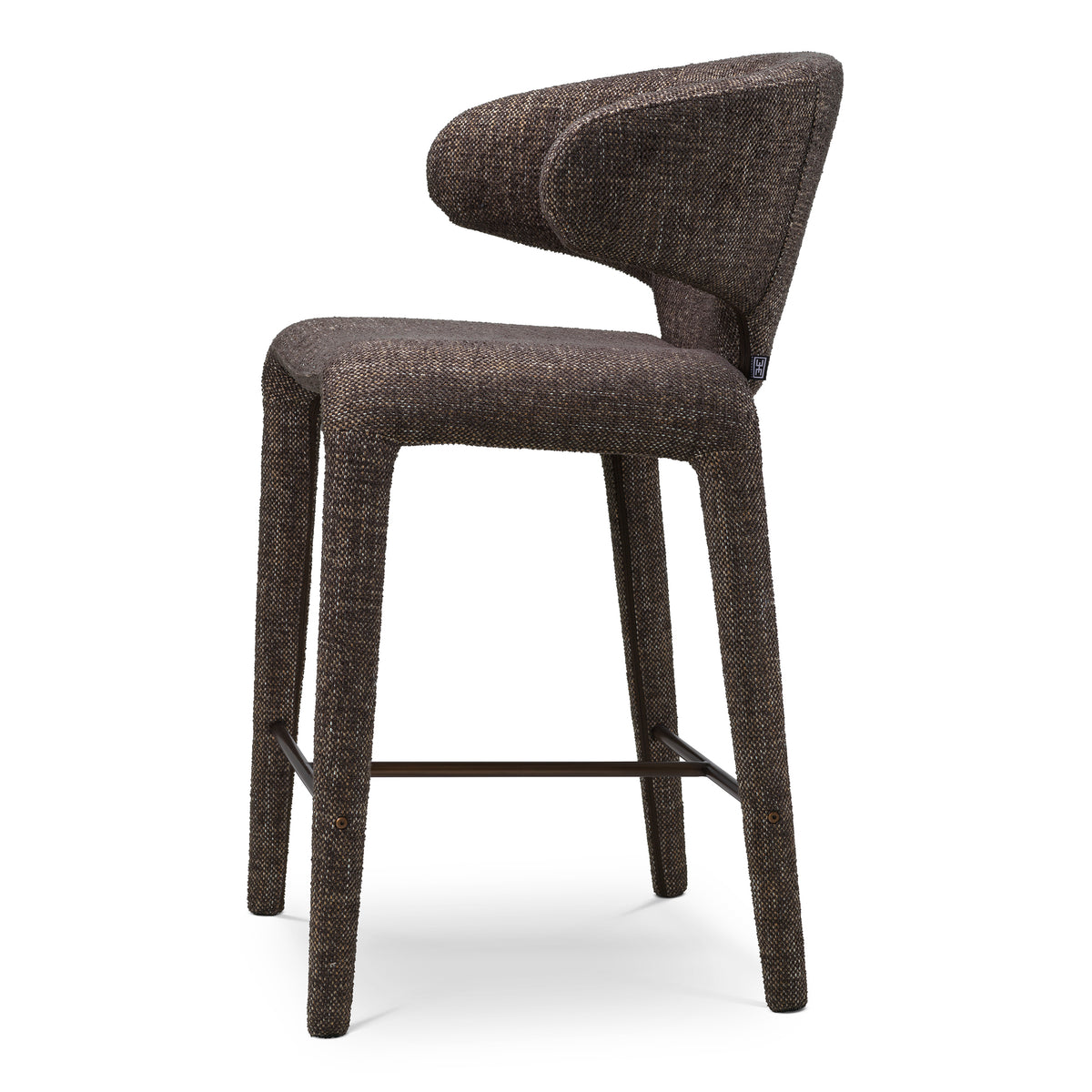Curved-Back Upholstered Counter Stool Josephine | Eichholtz Miami
