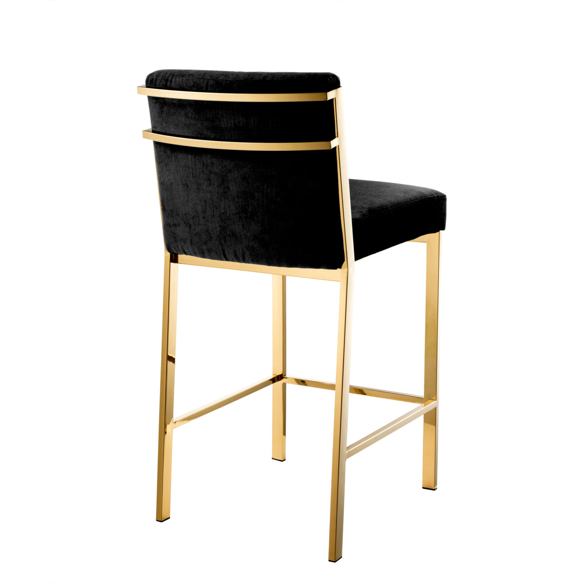 Black Velvet Counter Stool Scott | Eichholtz Miami