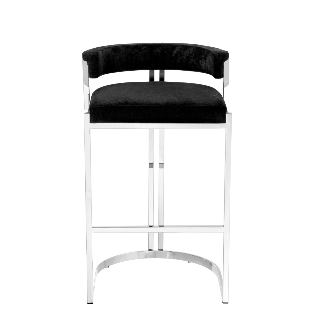 Black Velvet Counter Stool Dante | Eichholtz Miami