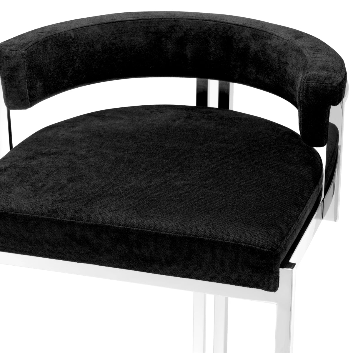 Black Velvet Counter Stool Dante | Eichholtz Miami