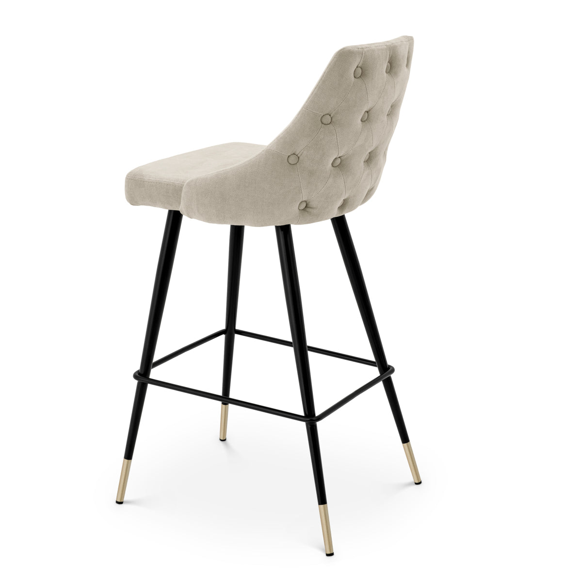 Buttoned Back Bar Stool Cedro | Eichholtz Miami