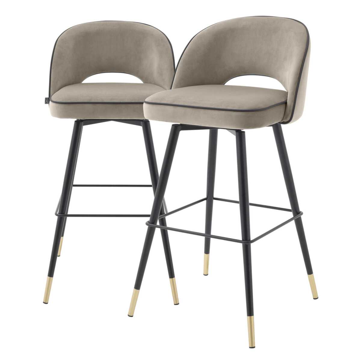Cut-Out Back Bar Stools (2) Cliff | Eichholtz Miami