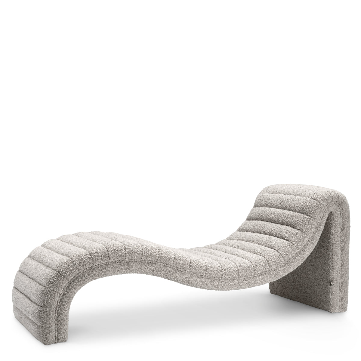 Gray Bouclé Chaise Longue Pioneer | Eichholtz Miami