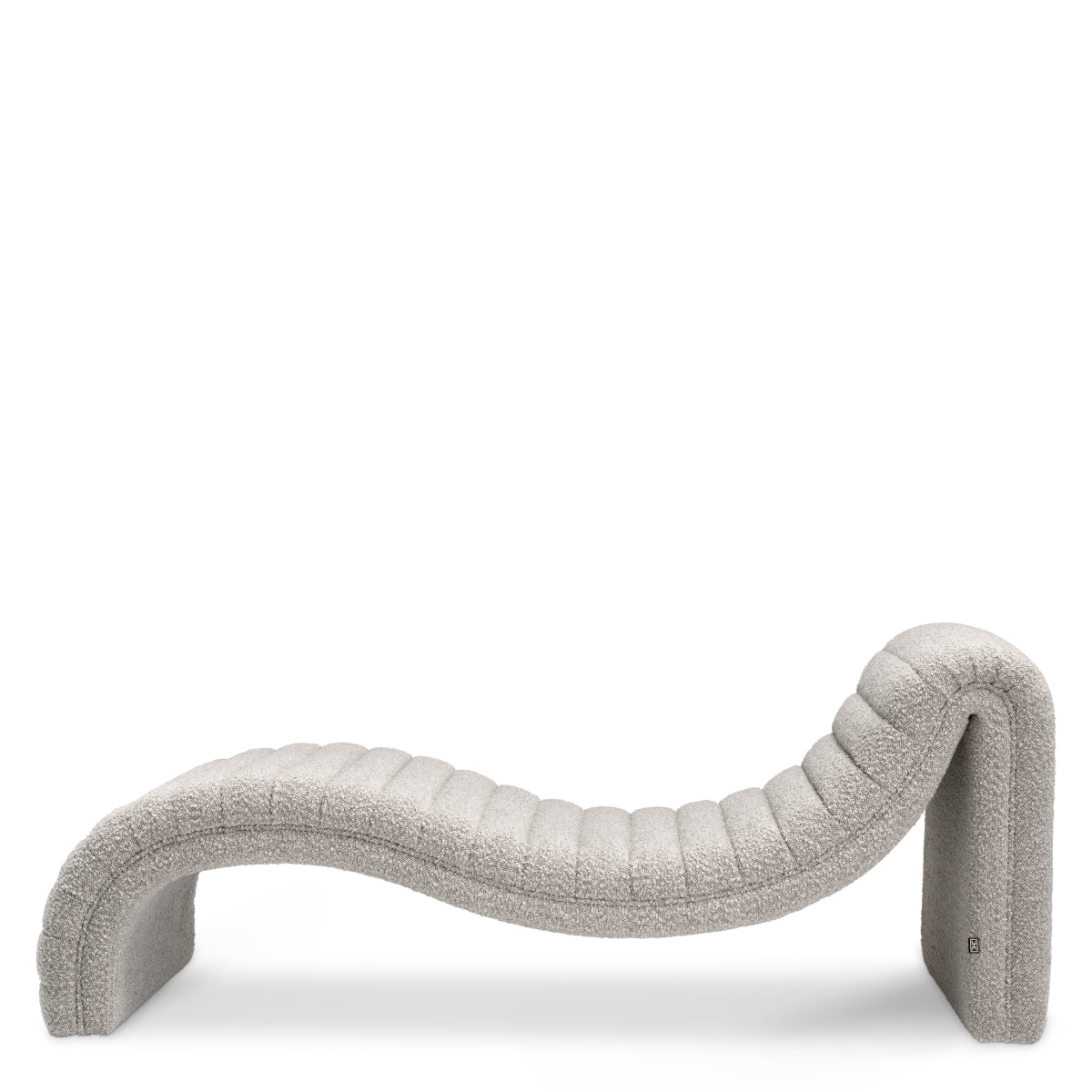 Gray Bouclé Chaise Longue Pioneer | Eichholtz Miami