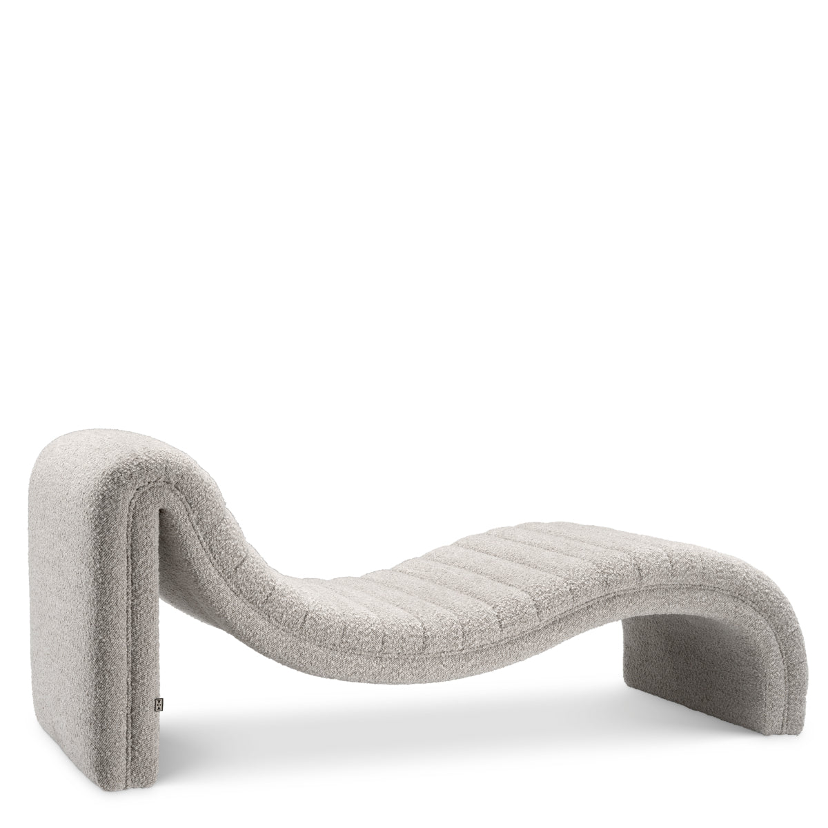 Gray Bouclé Chaise Longue Pioneer | Eichholtz Miami