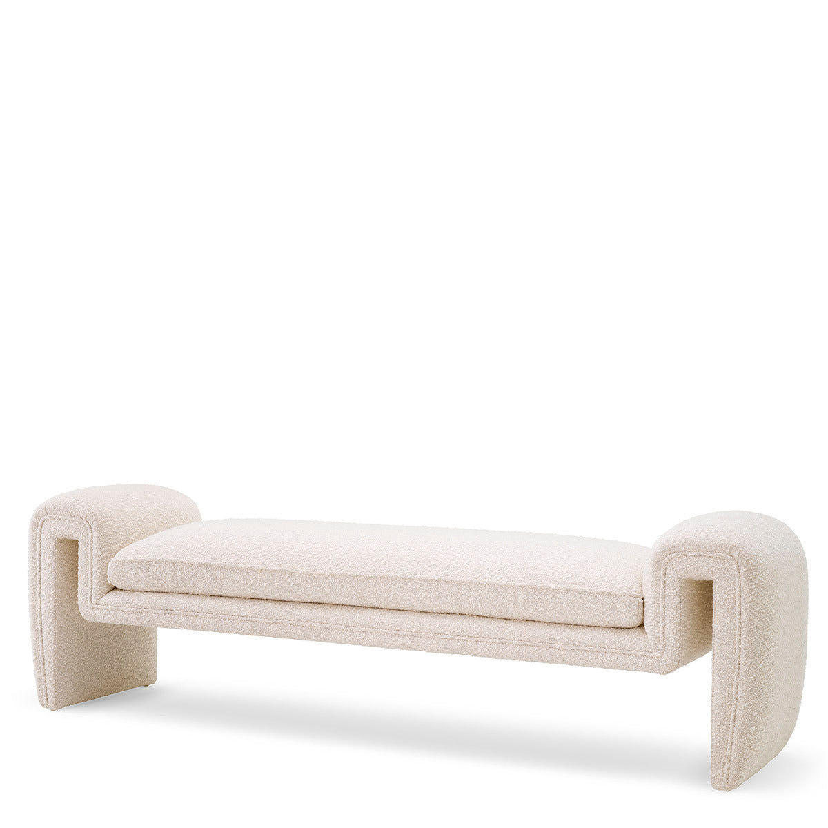 Luxurious Bouclé Bench L Tondo | Eichholtz Miami