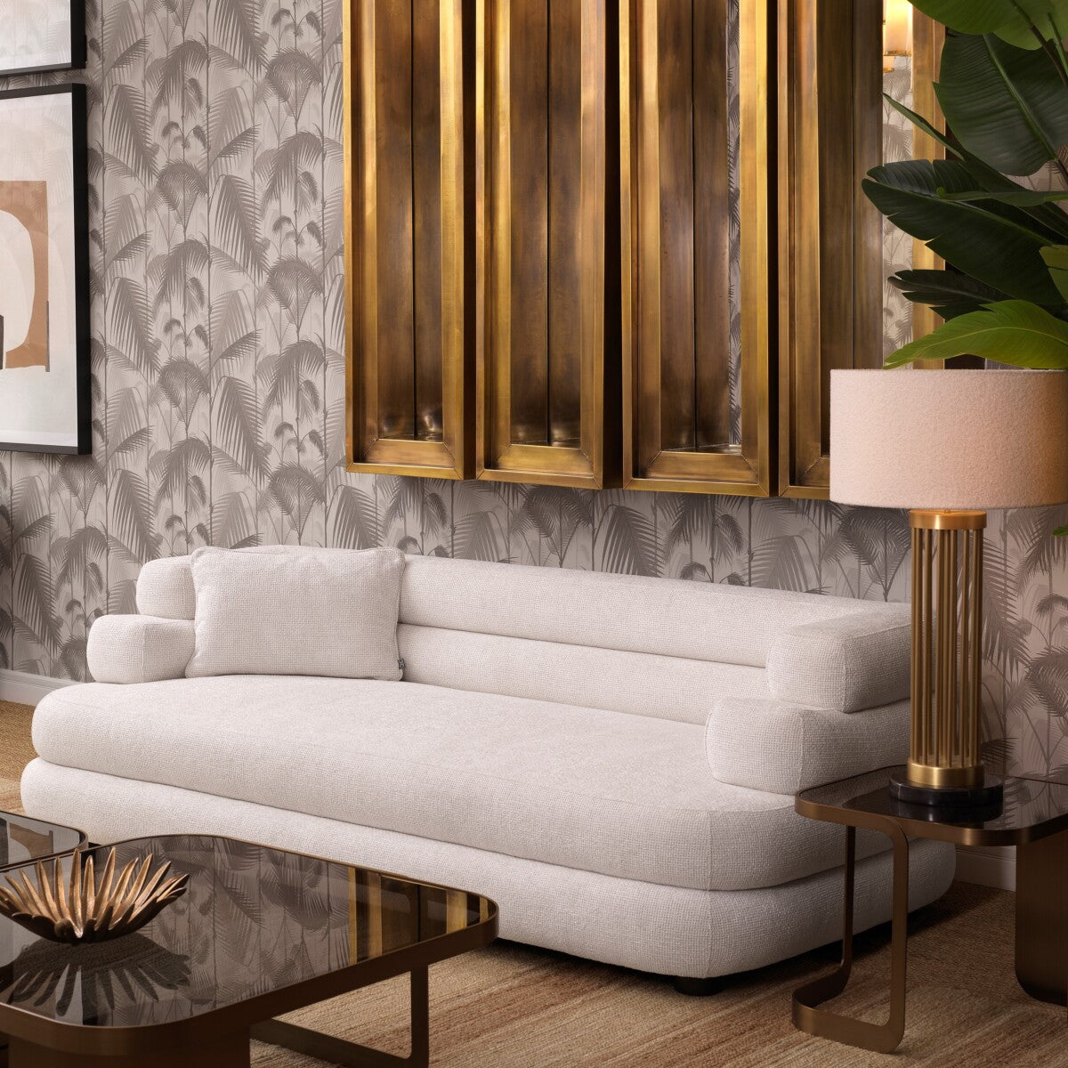 White Fabric Sofa Malaga | Eichholtz Miami