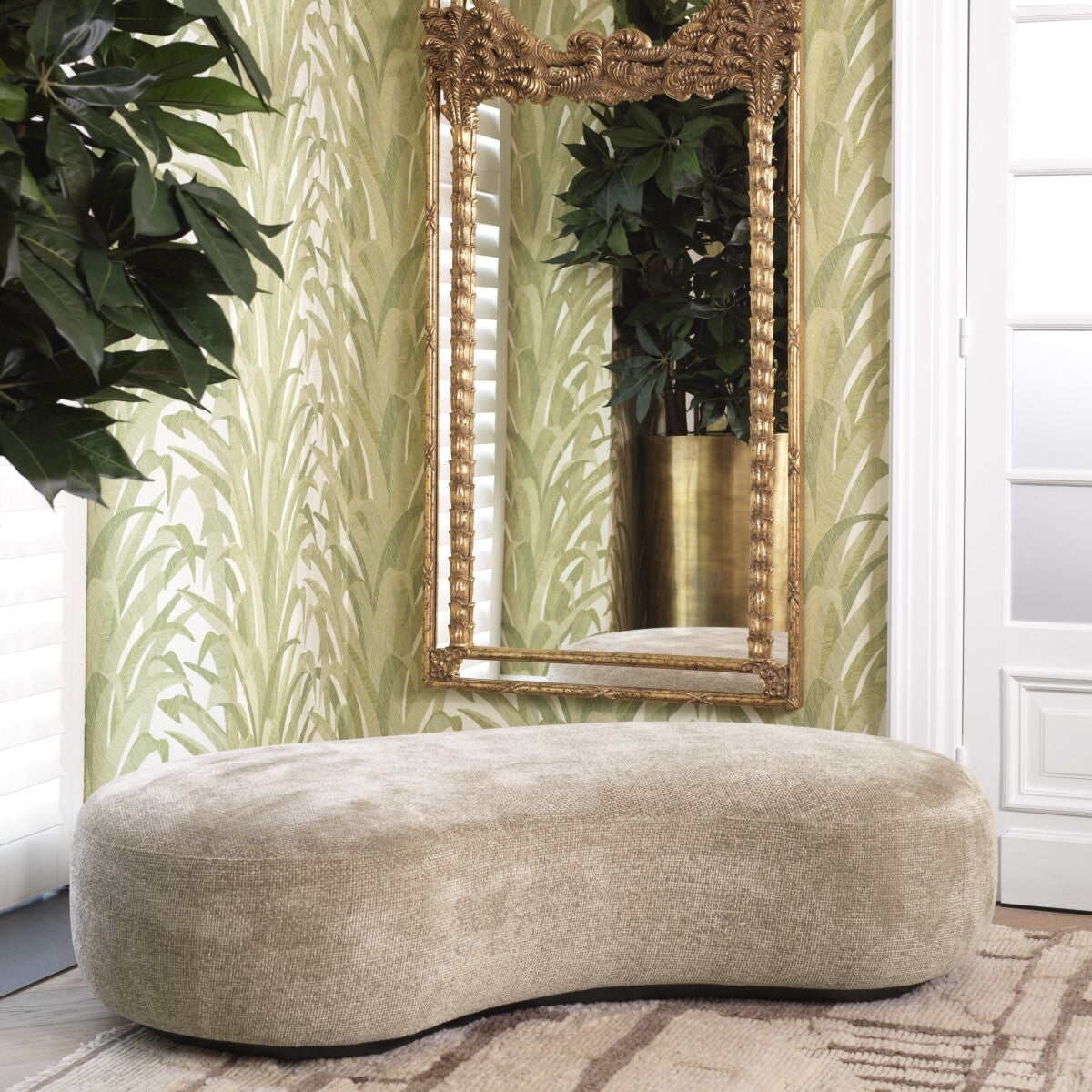 Curved Upholstered Bench Bjorn | Eichholtz Miami