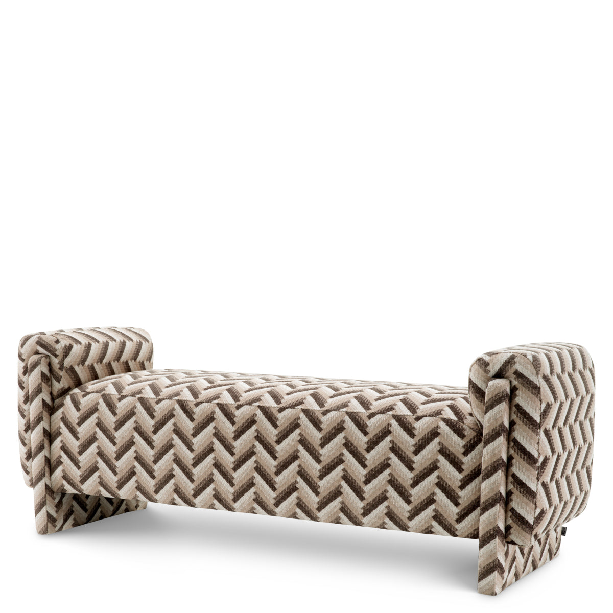 Chevron Brown Bench Del Vale | Eichholtz Miami