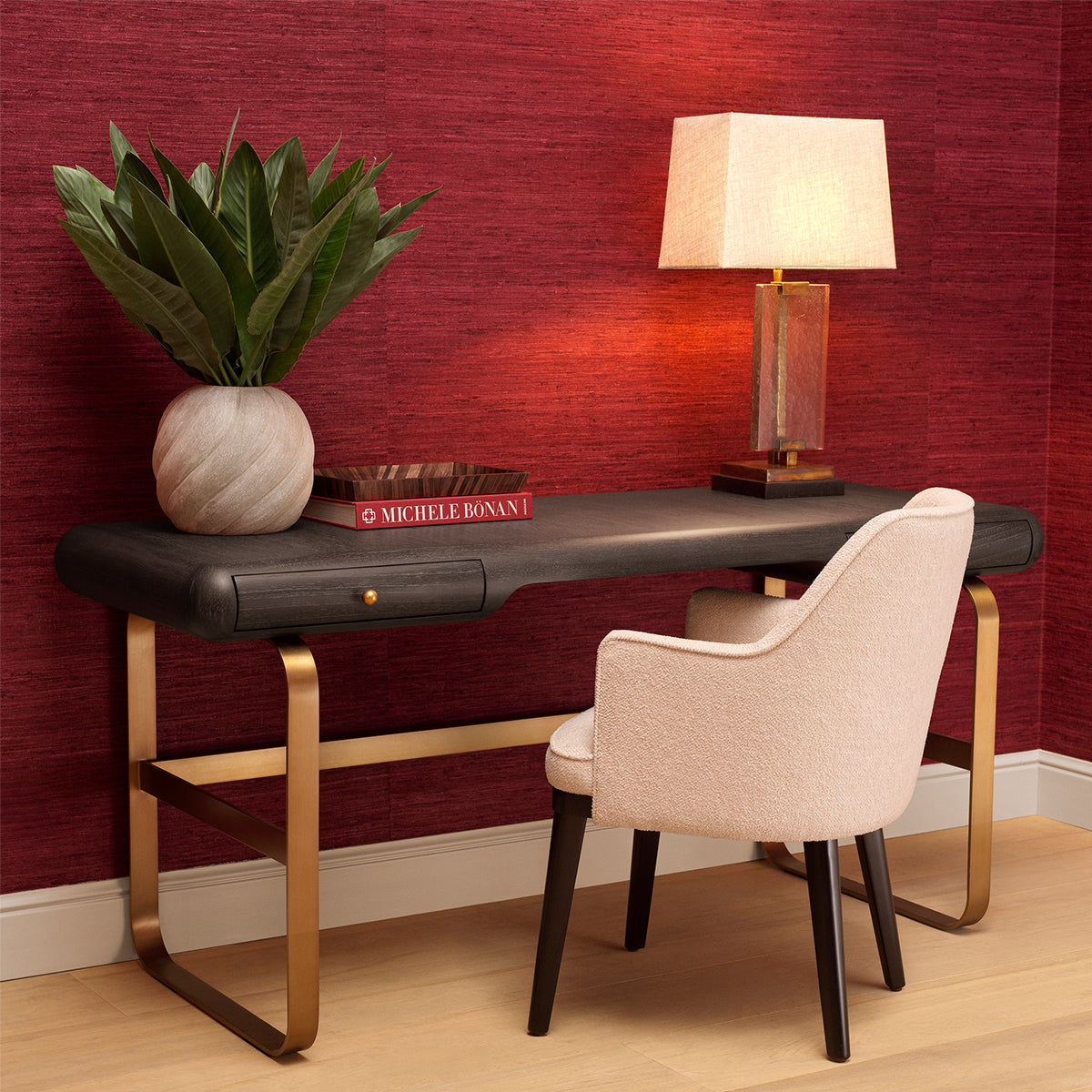 Ecru Fabric Dining Chair Lavinia | Eichholtz Miami