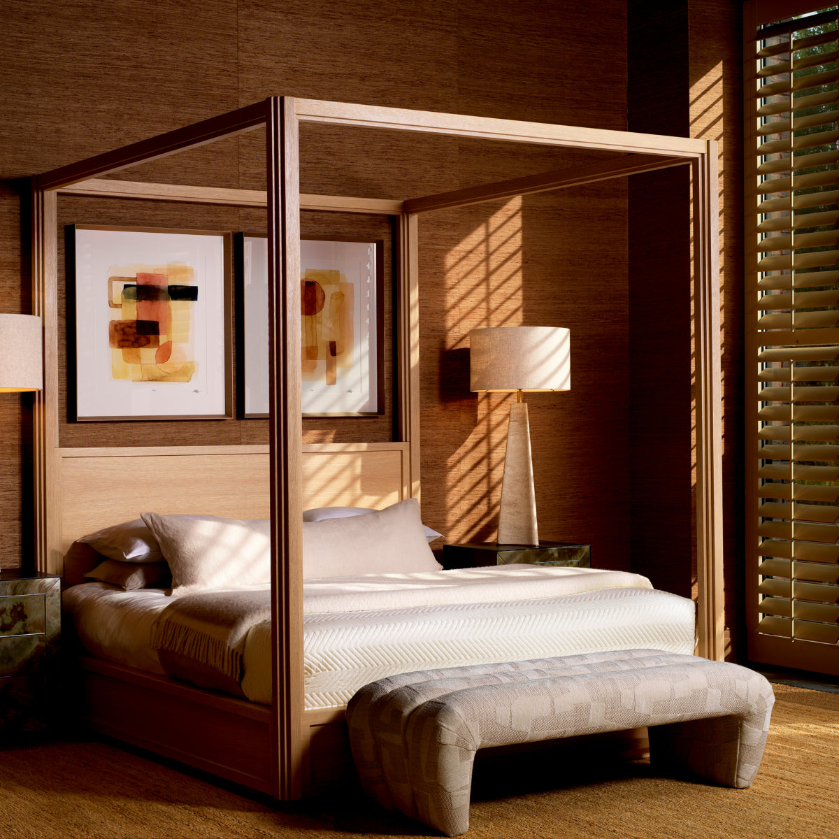 Brooklyn Sand Upholstered Bench Eastborne | Eichholtz Miami