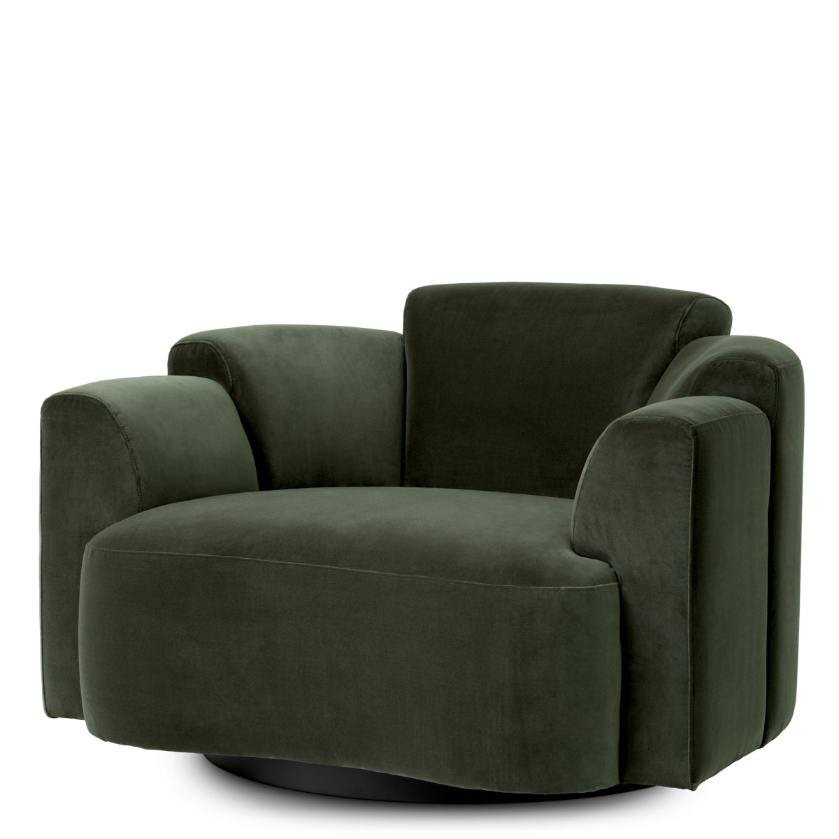 Green Velvet Swivel Chair Marbella