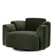 Green Velvet Swivel Chair Marbella