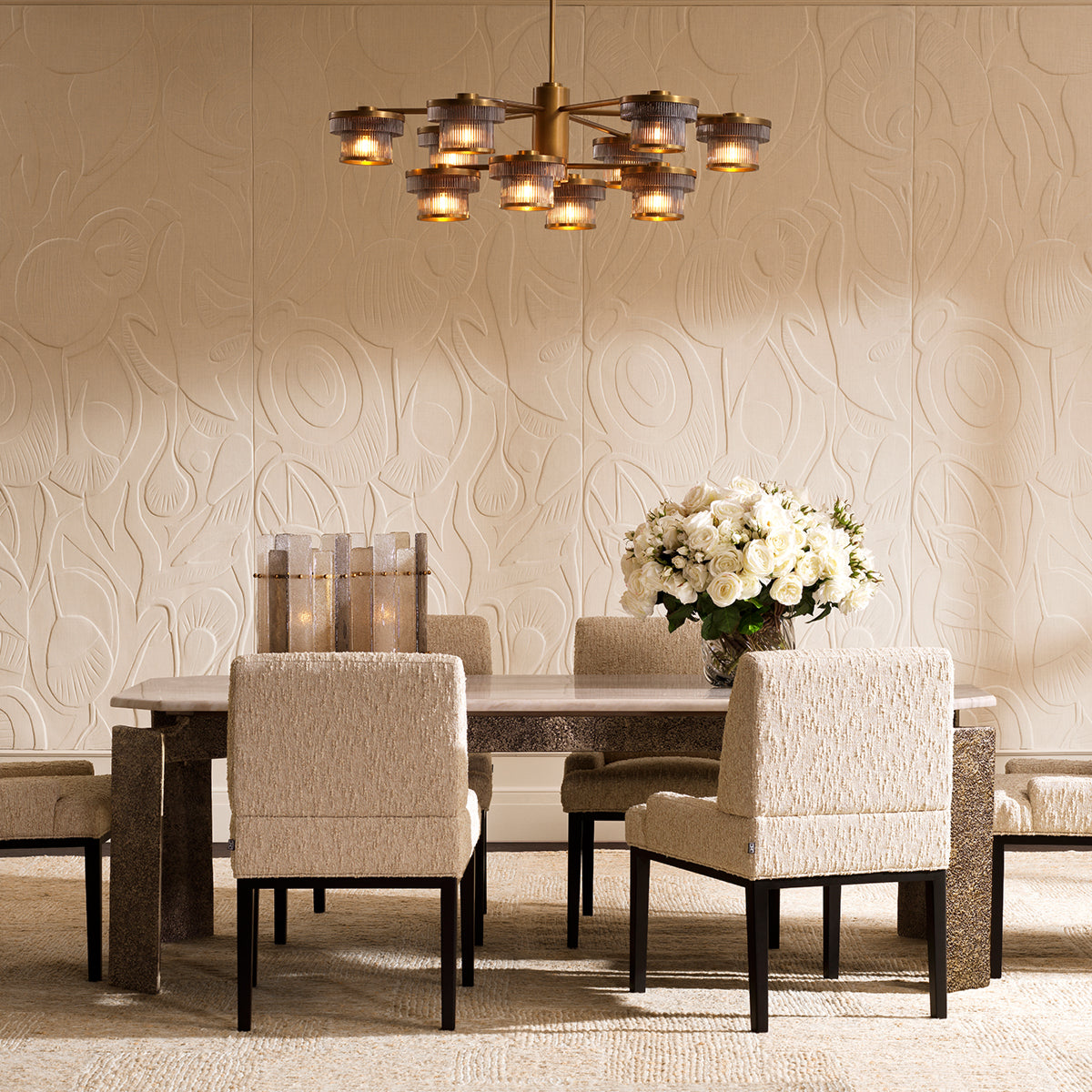 Beige Fabric Dining Chair Bromley | Eichholtz Miami