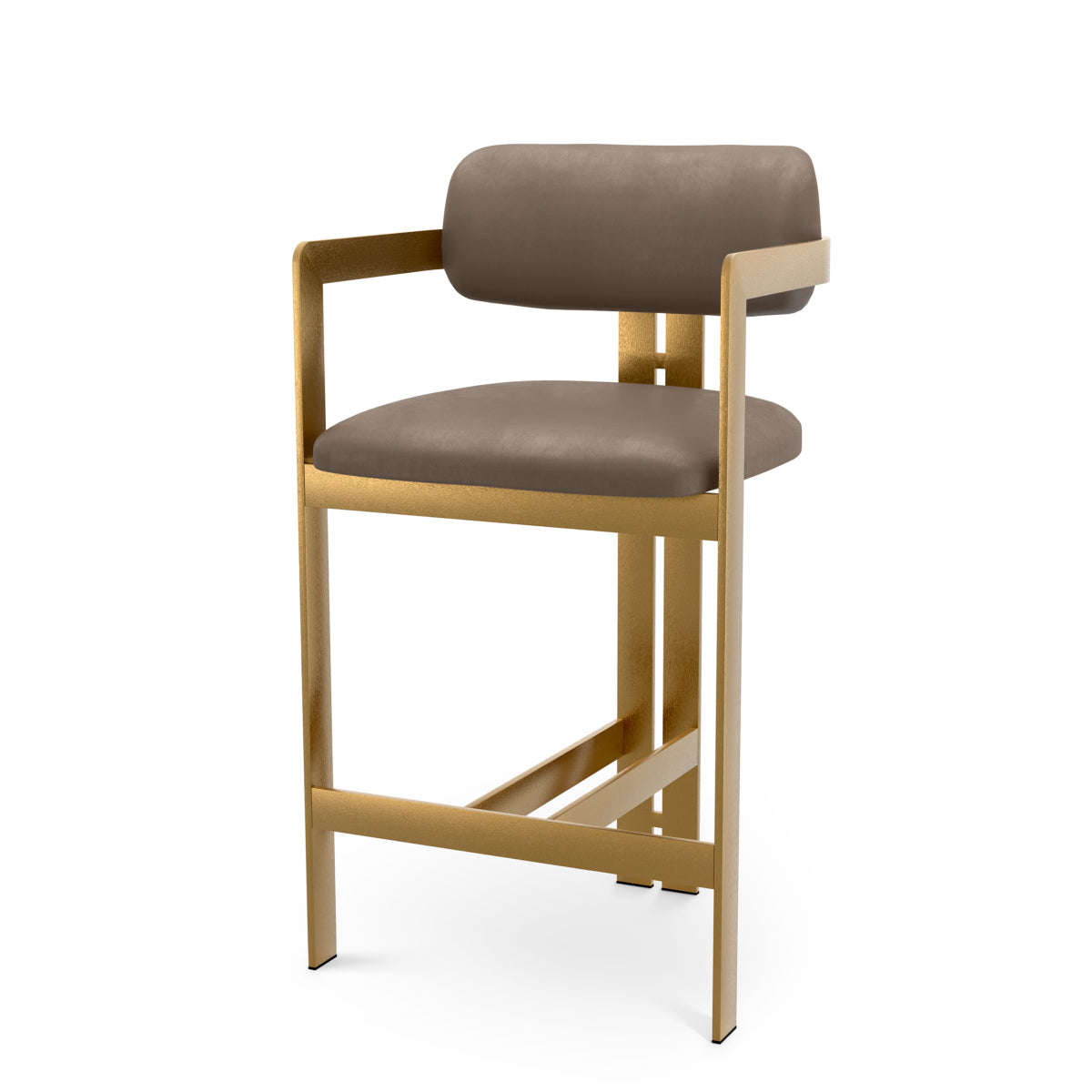 Leather Upholstered Counter Stool Donato | Eichholtz Miami