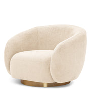 Upholstered Lounge Swivel Chair Brice | C