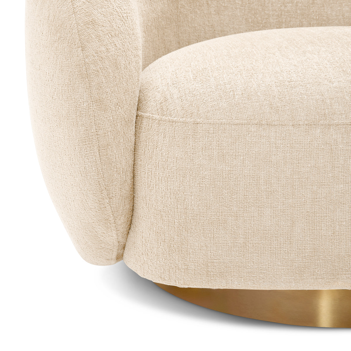Upholstered Lounge Swivel Chair Brice | C