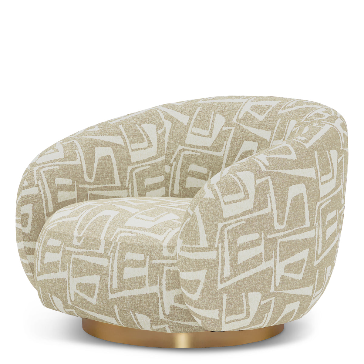 Upholstered Lounge Swivel Chair Brice | Eichholtz Miami