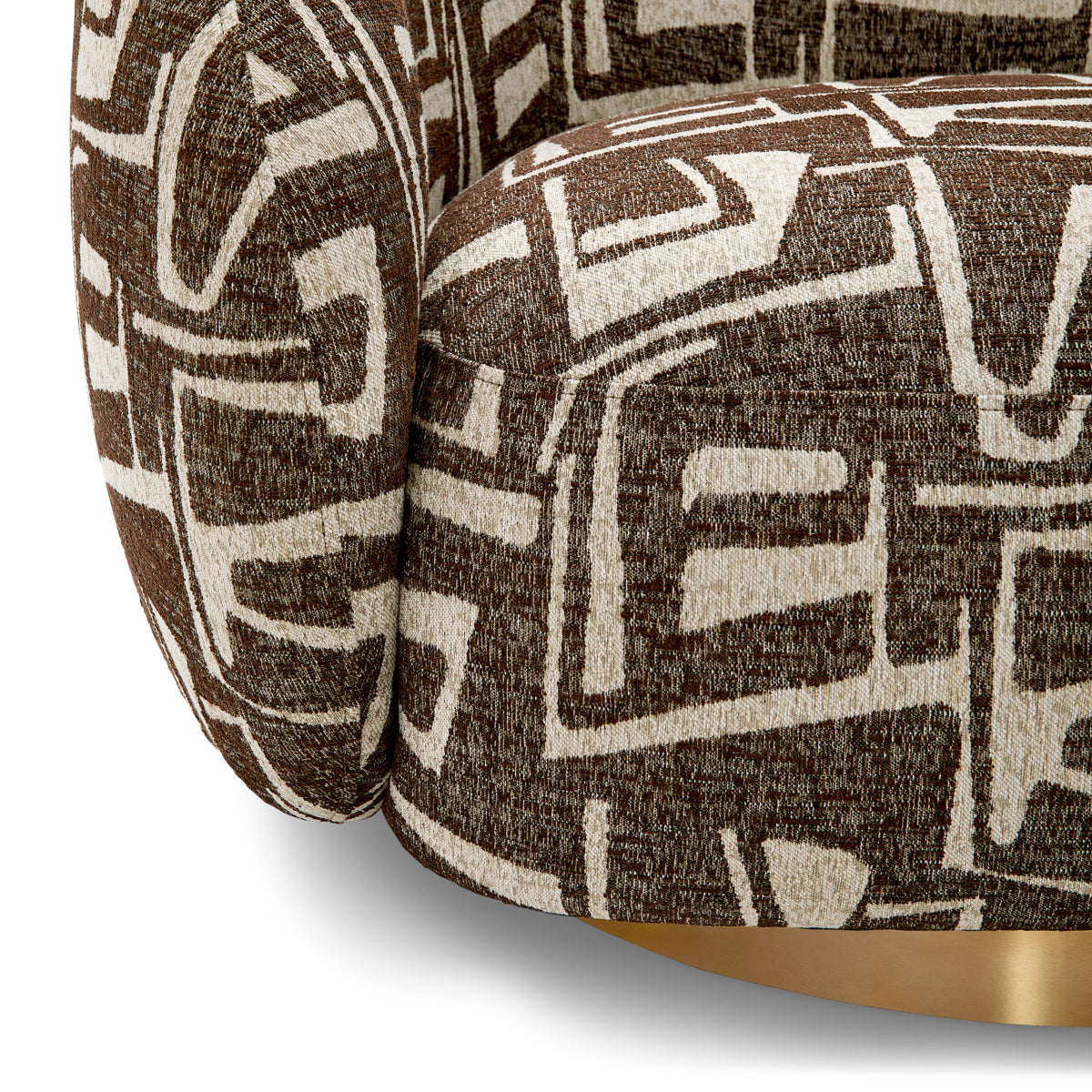 Upholstered Lounge Swivel Chair Brice | Eichholtz Miami