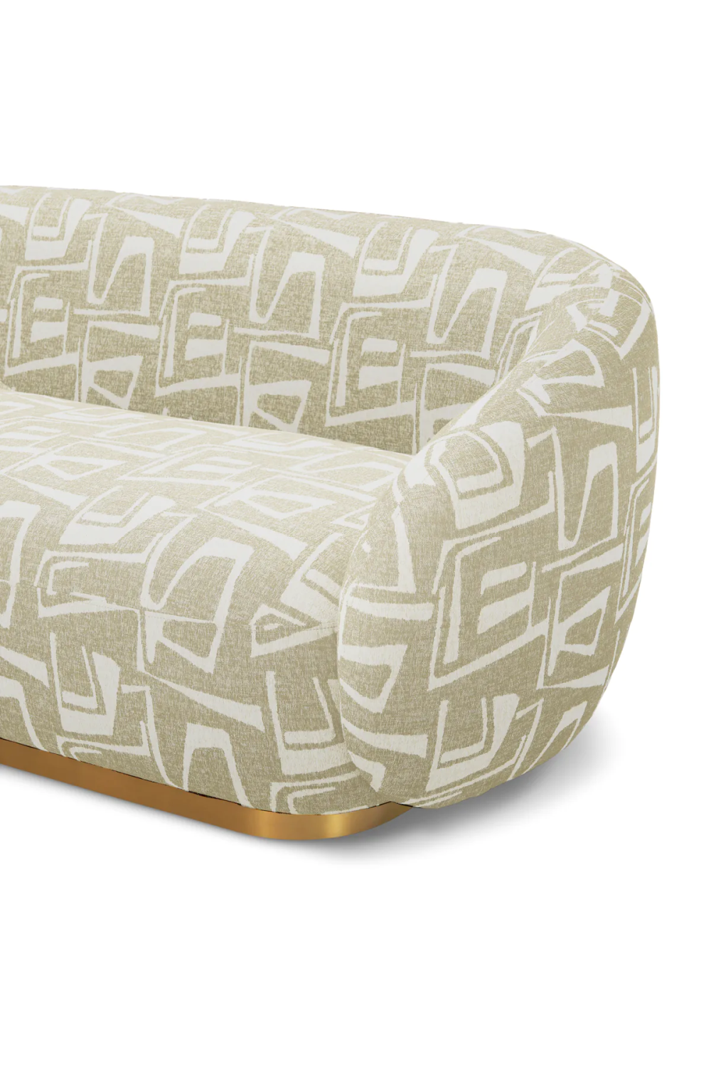 Brass Base Upholstered Sofa Brice| Eichholtz Miami
