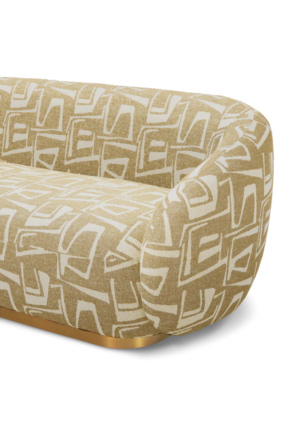 Brass Base Upholstered Sofa Brice| Eichholtz Miami