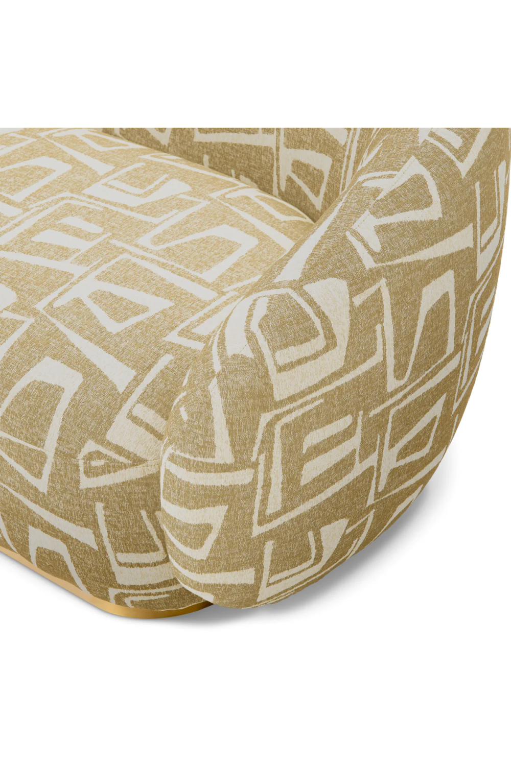 Brass Base Upholstered Sofa Brice| Eichholtz Miami