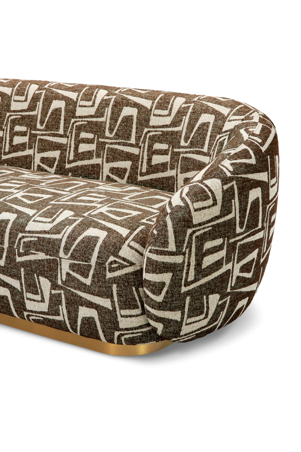 Brass Base Upholstered Sofa Brice| Eichholtz Miami