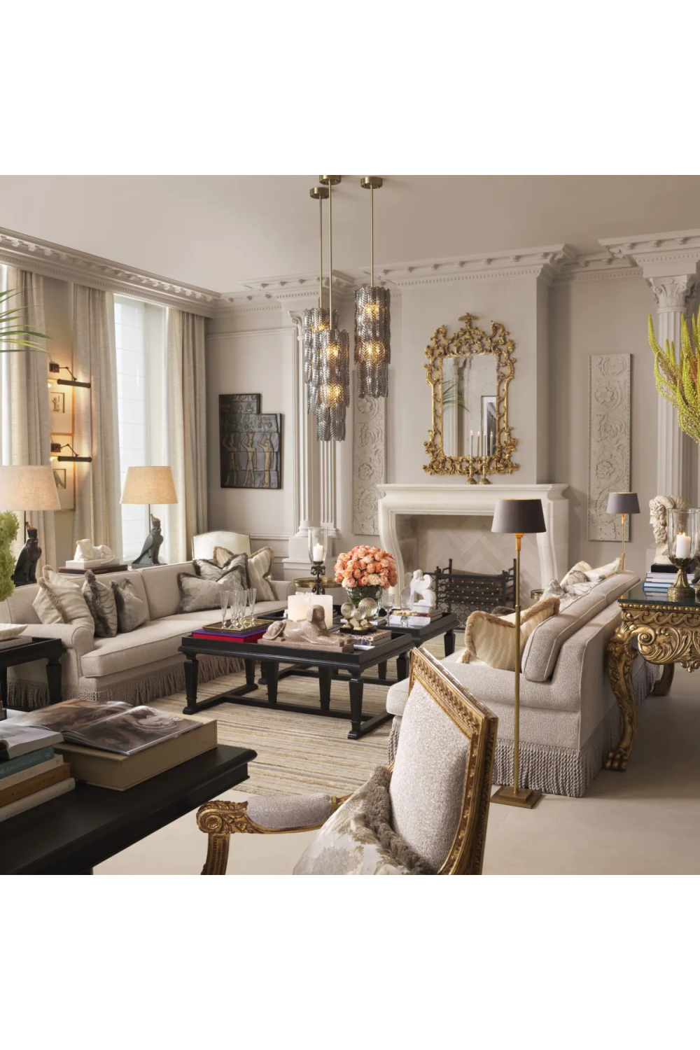 Carved Marble Wall Object Acanthus | Eichholtz Miami