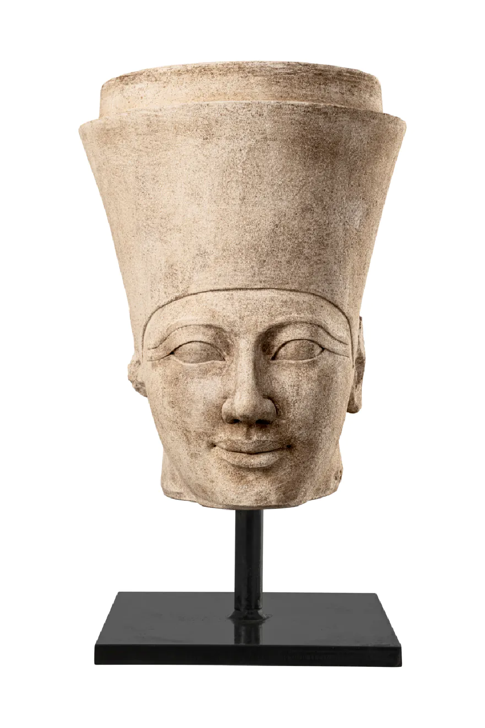 Carved Sandstone Statue Bust of Hatshepsut | Eichholtz Miami