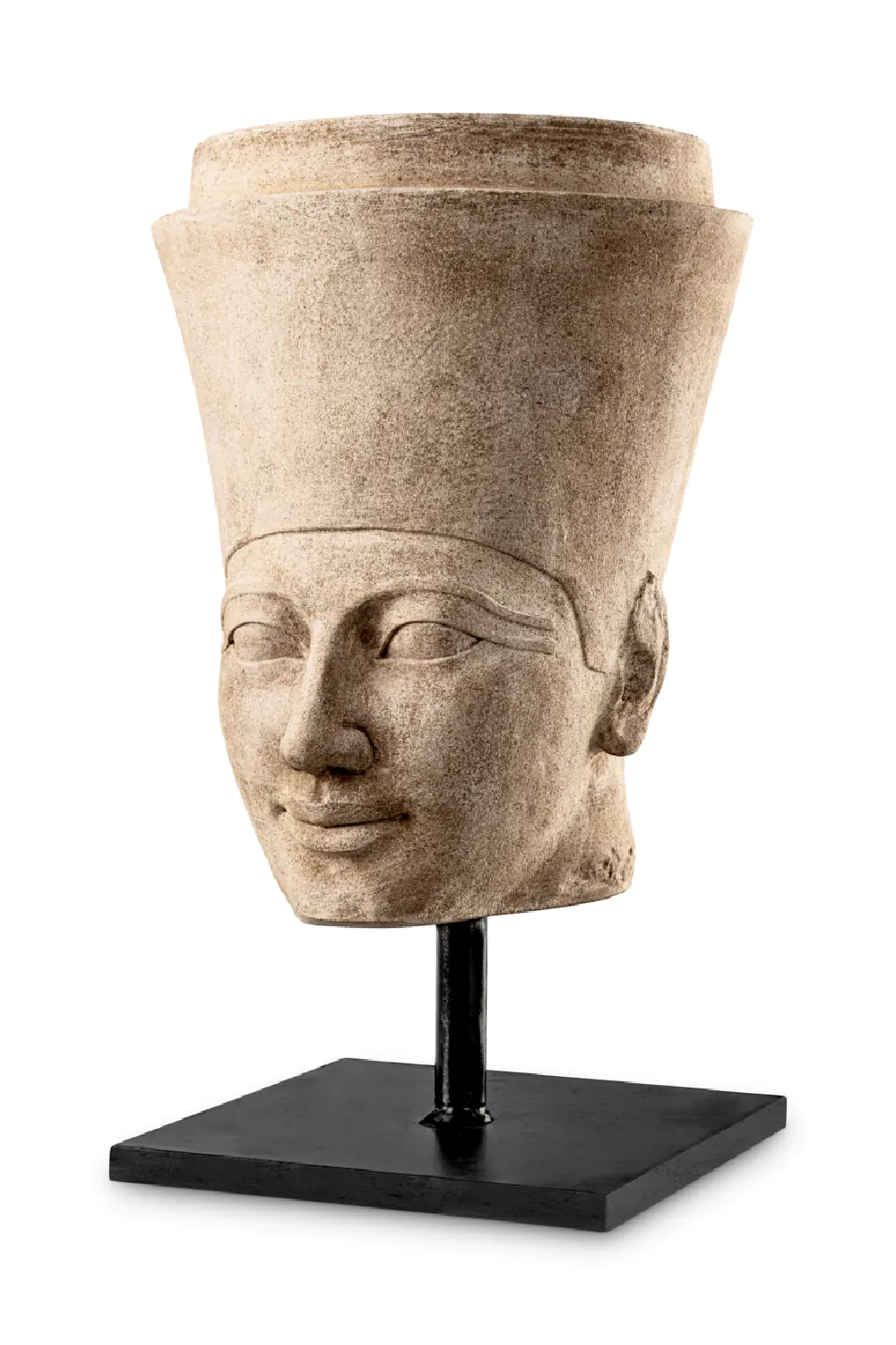 Carved Sandstone Statue Bust of Hatshepsut | Eichholtz Miami