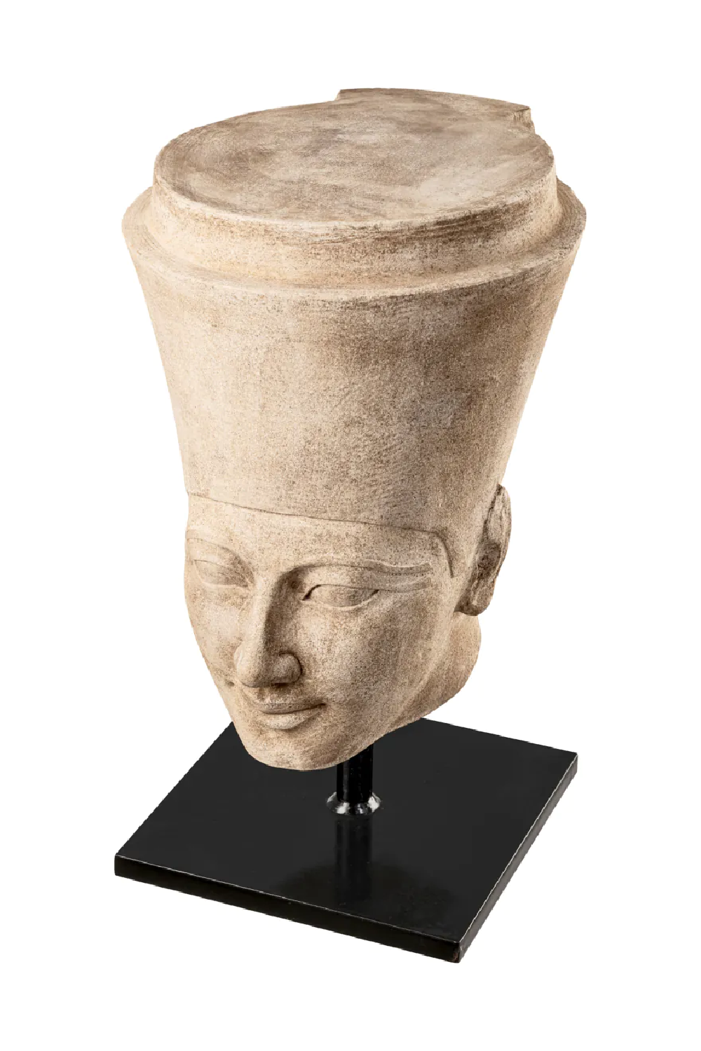 Carved Sandstone Statue Bust of Hatshepsut | Eichholtz Miami