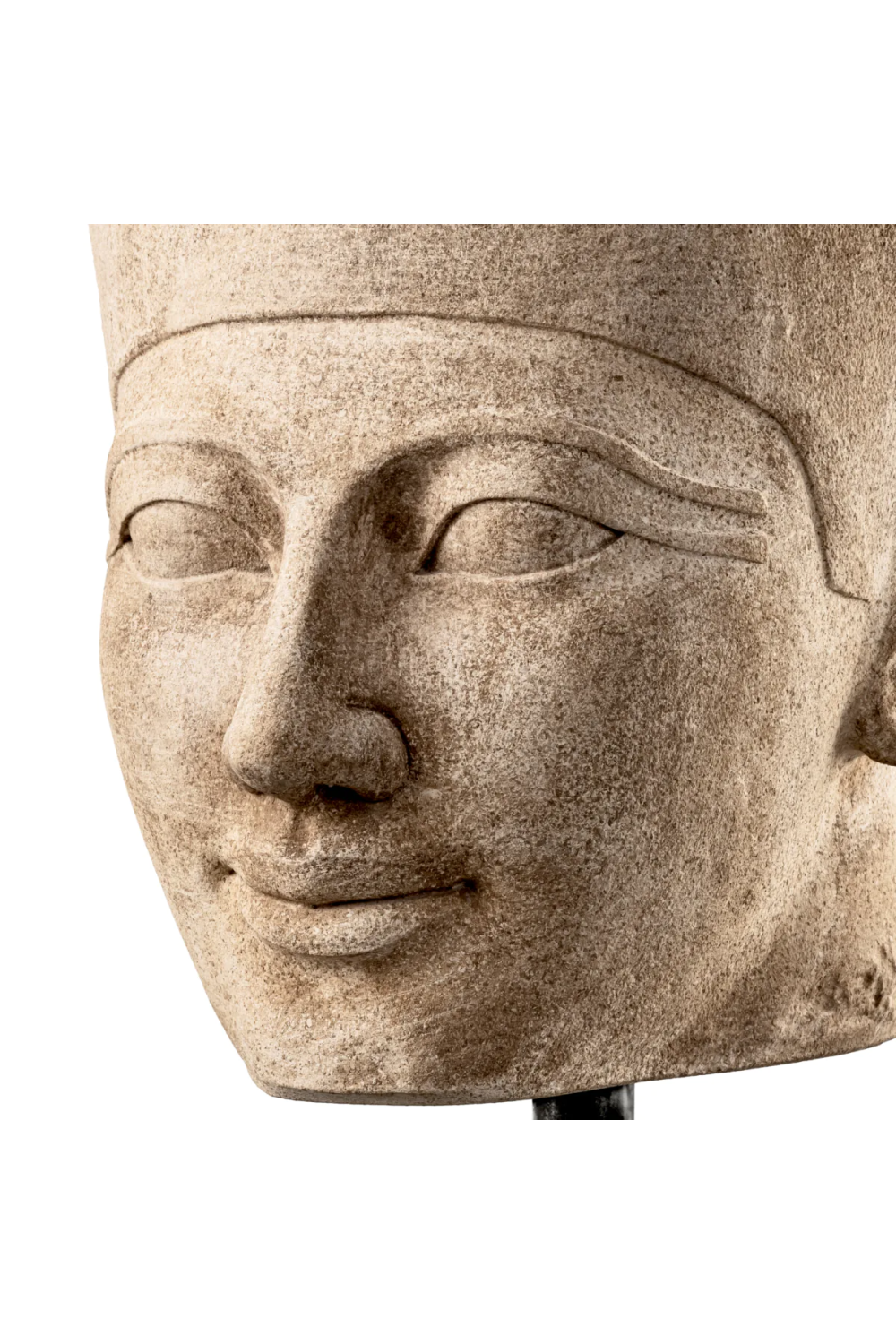 Carved Sandstone Statue Bust of Hatshepsut | Eichholtz Miami