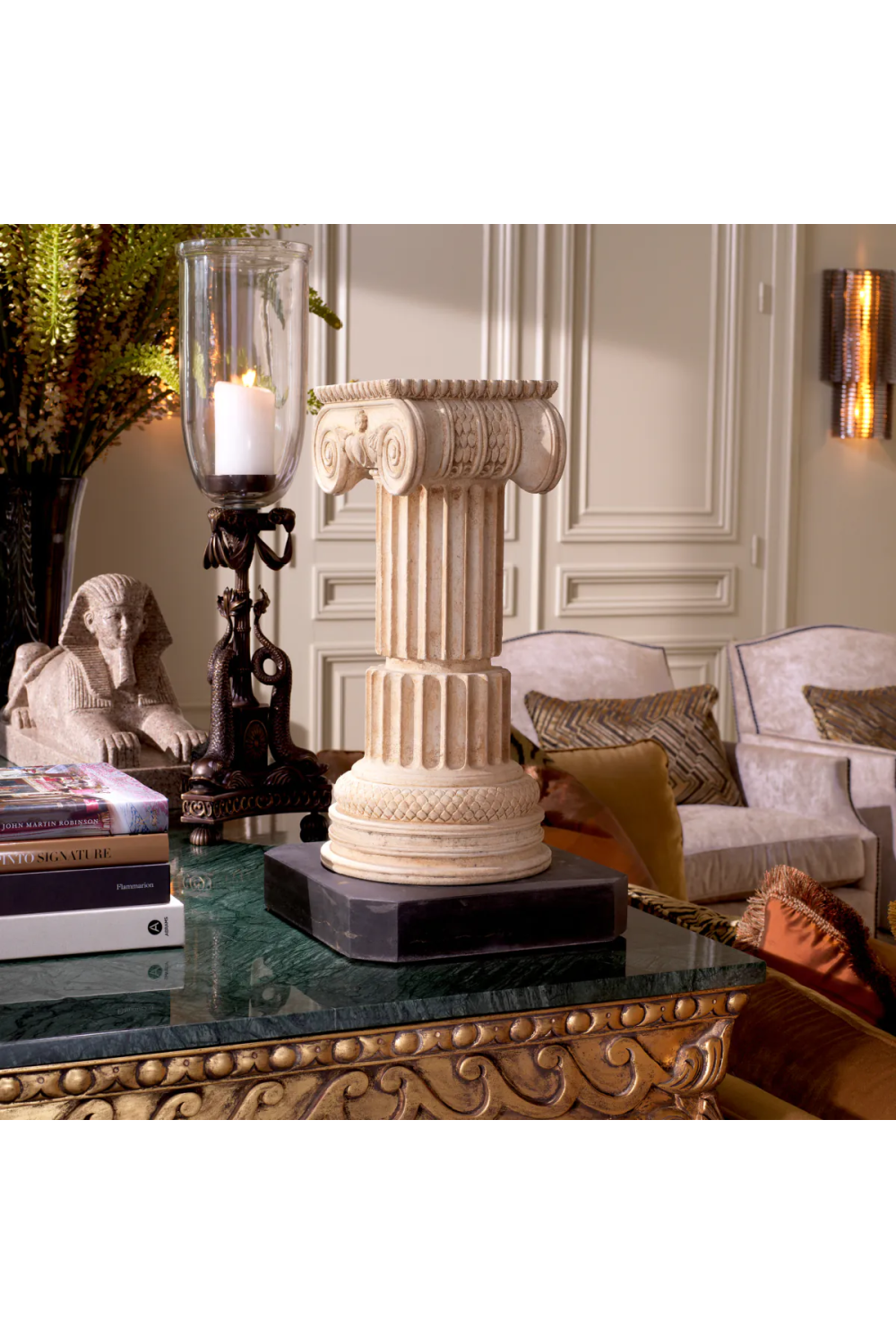 Fluted Marble Column Artemis | Eichholtz Miami