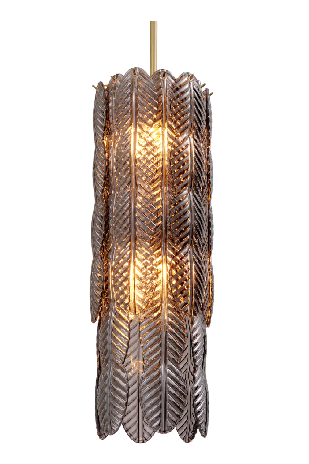 Smoke Glass Palm Chandelier Sahure | Eichholtz Miami