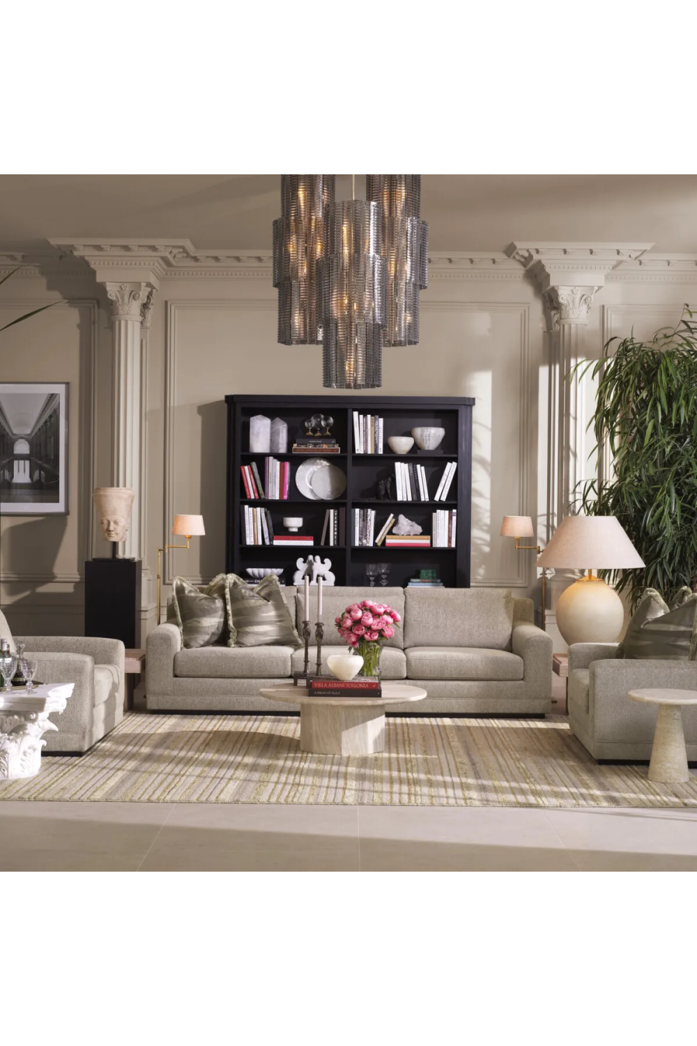 Ridged Glass Chandelier Imperial | Eichholtz Miami