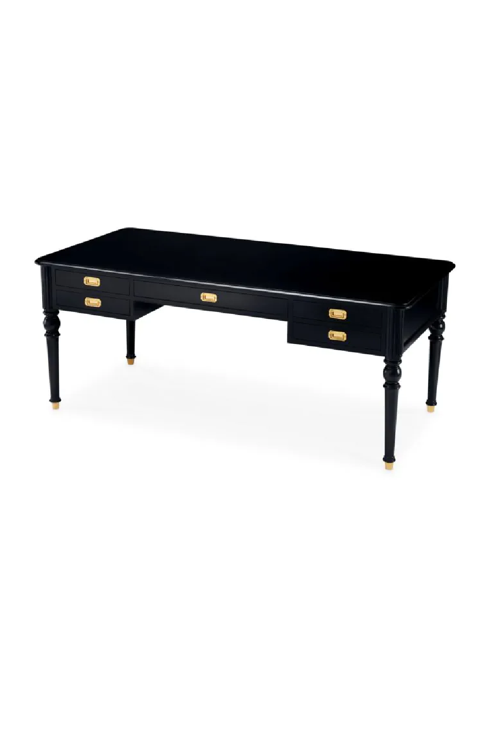 Black 5-Drawer Desk Wimbledon | Eichholtz Miami