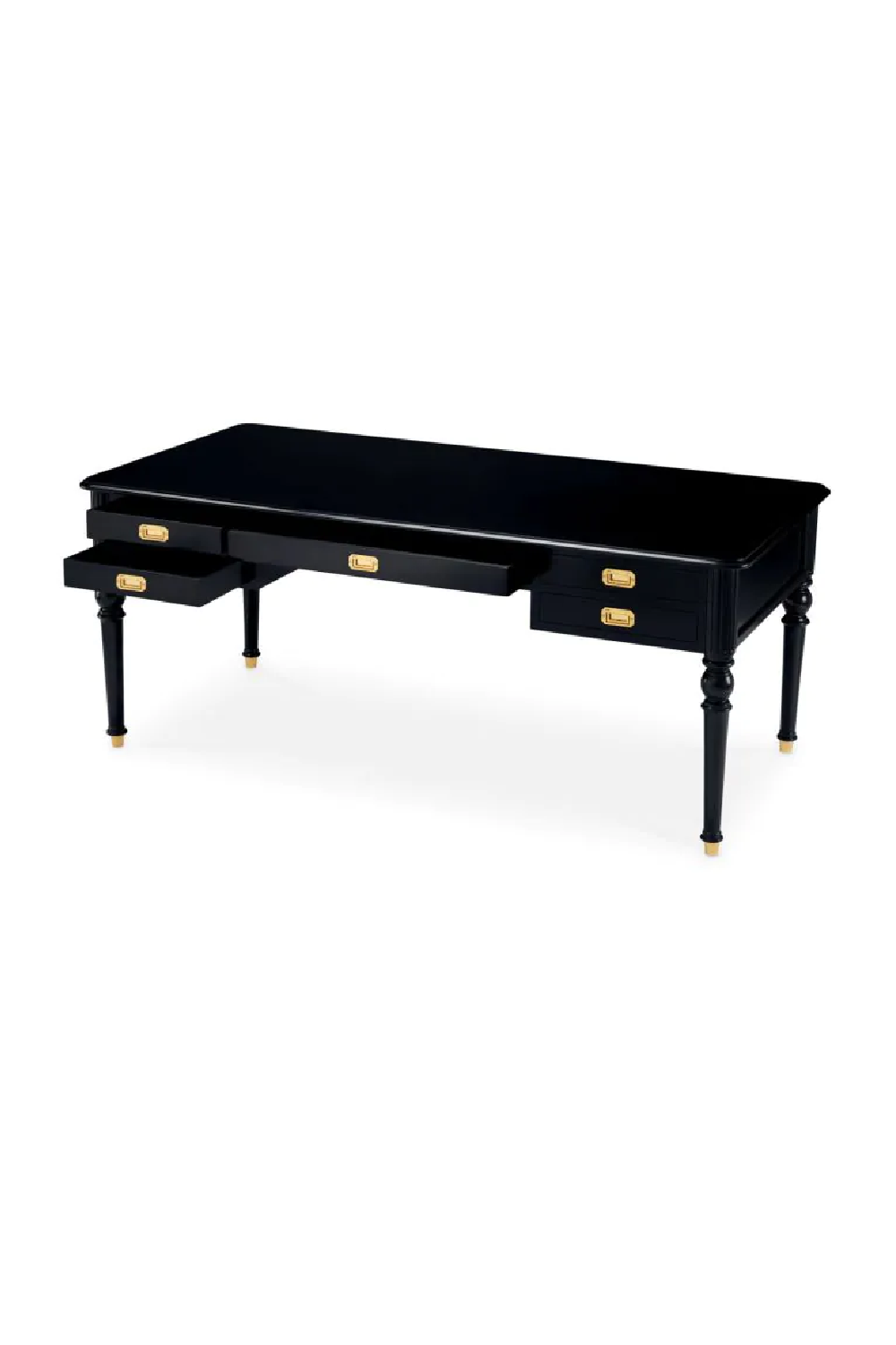 Black 5-Drawer Desk Wimbledon | Eichholtz Miami