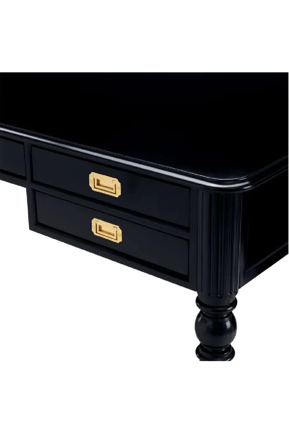 Black 5-Drawer Desk Wimbledon | Eichholtz Miami