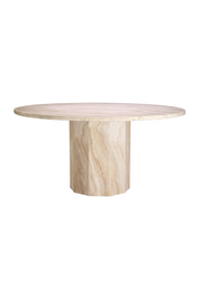 Round Travertine Dining Table Florence | Eichholtz Miami