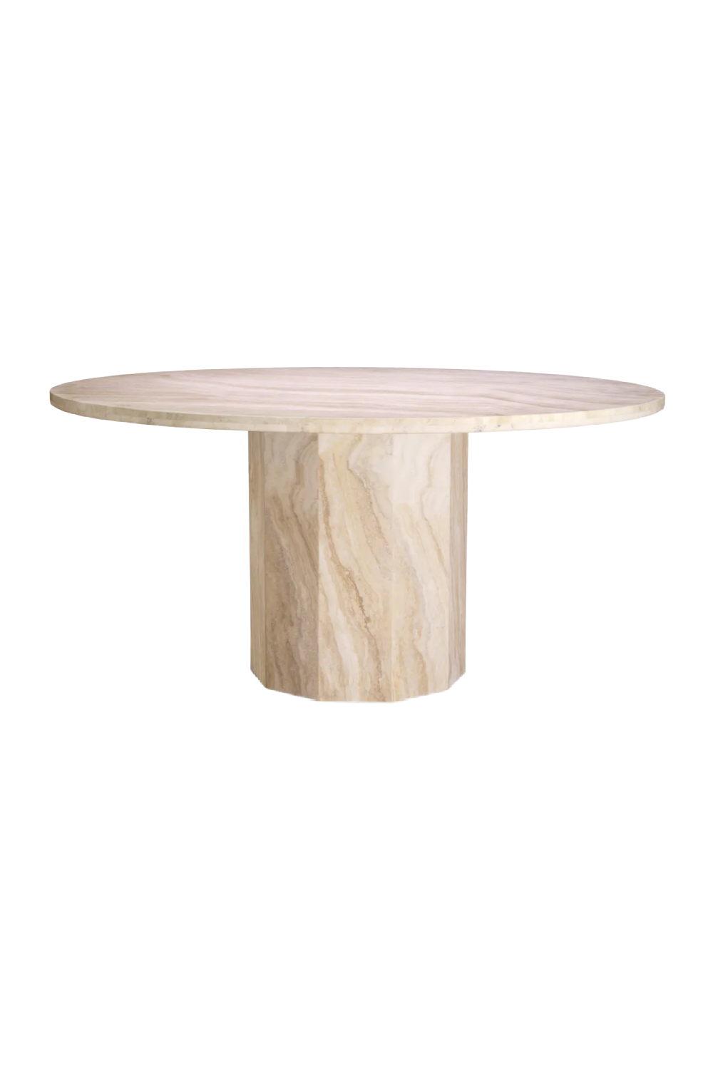 Round Travertine Dining Table Florence | Eichholtz Miami