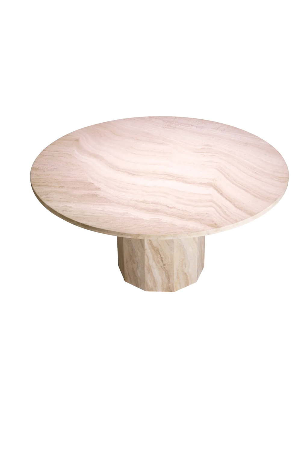 Round Travertine Dining Table Florence | Eichholtz Miami