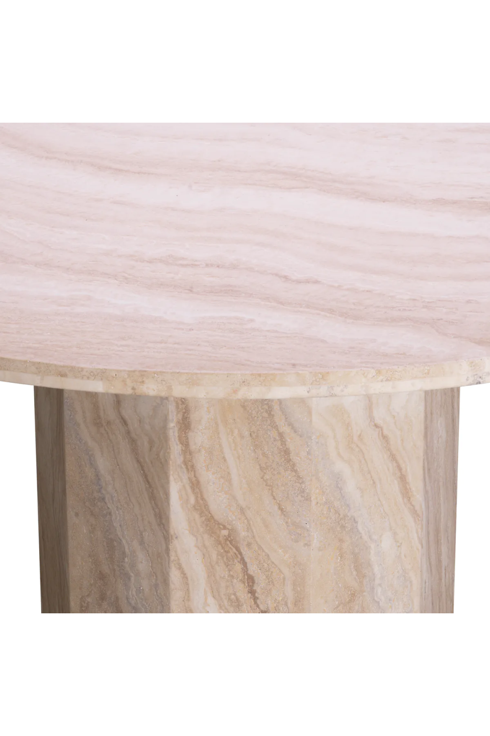 Round Travertine Dining Table Florence | Eichholtz Miami