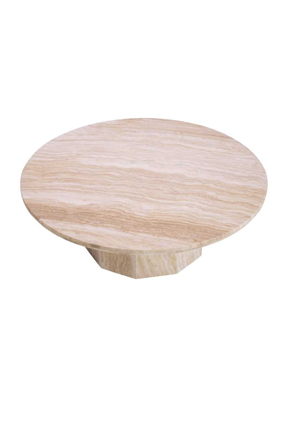 Round Travertine Coffee Table Florence | Eichholtz Miami