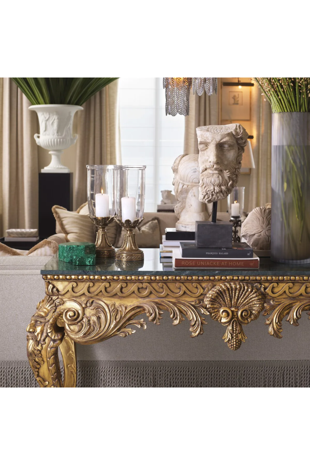 Green Marble Console Table Matthias | Eichholtz Miami