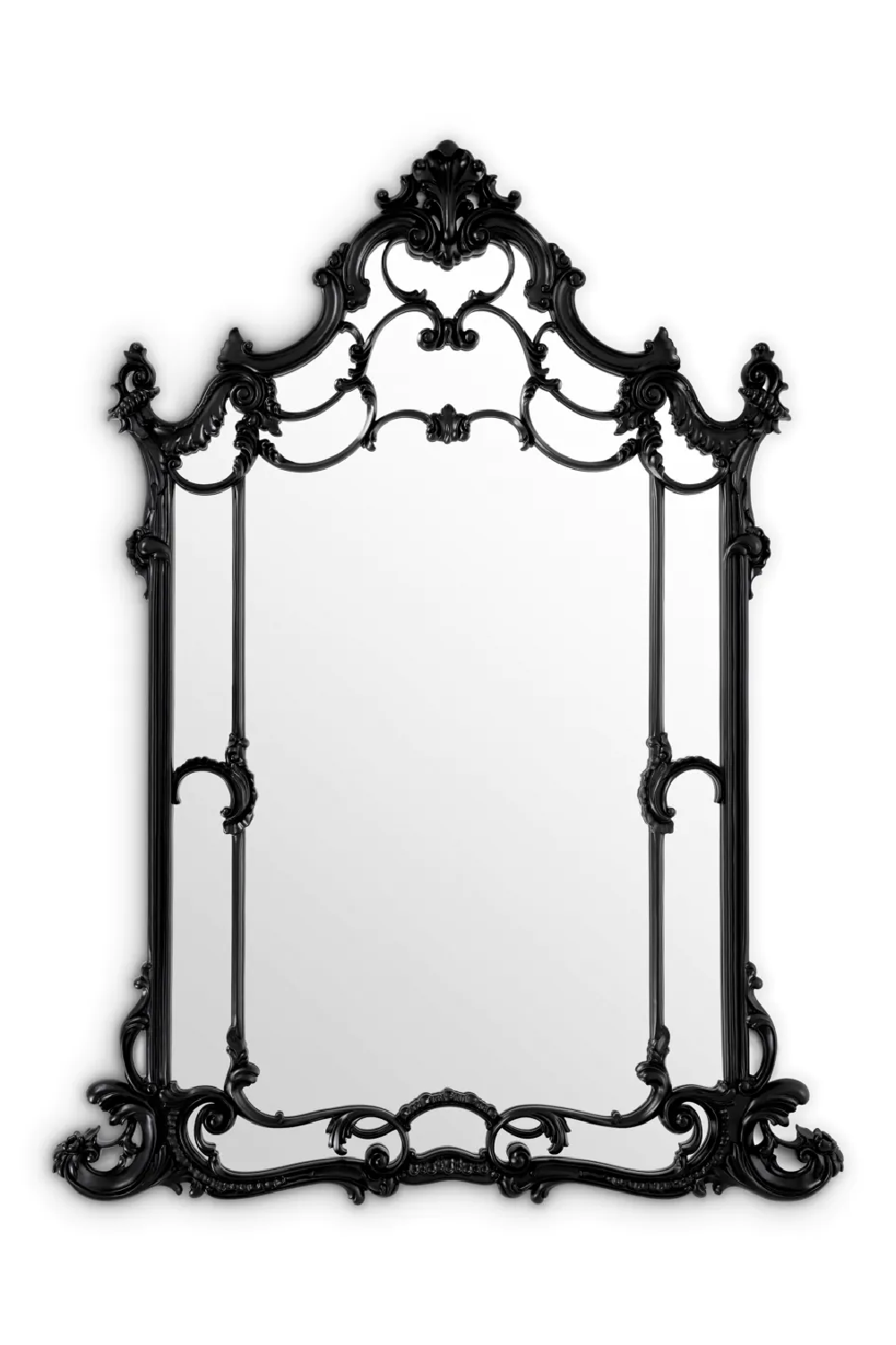 Black Hand-carved Mirror Chippendale | Eichholtz Miami