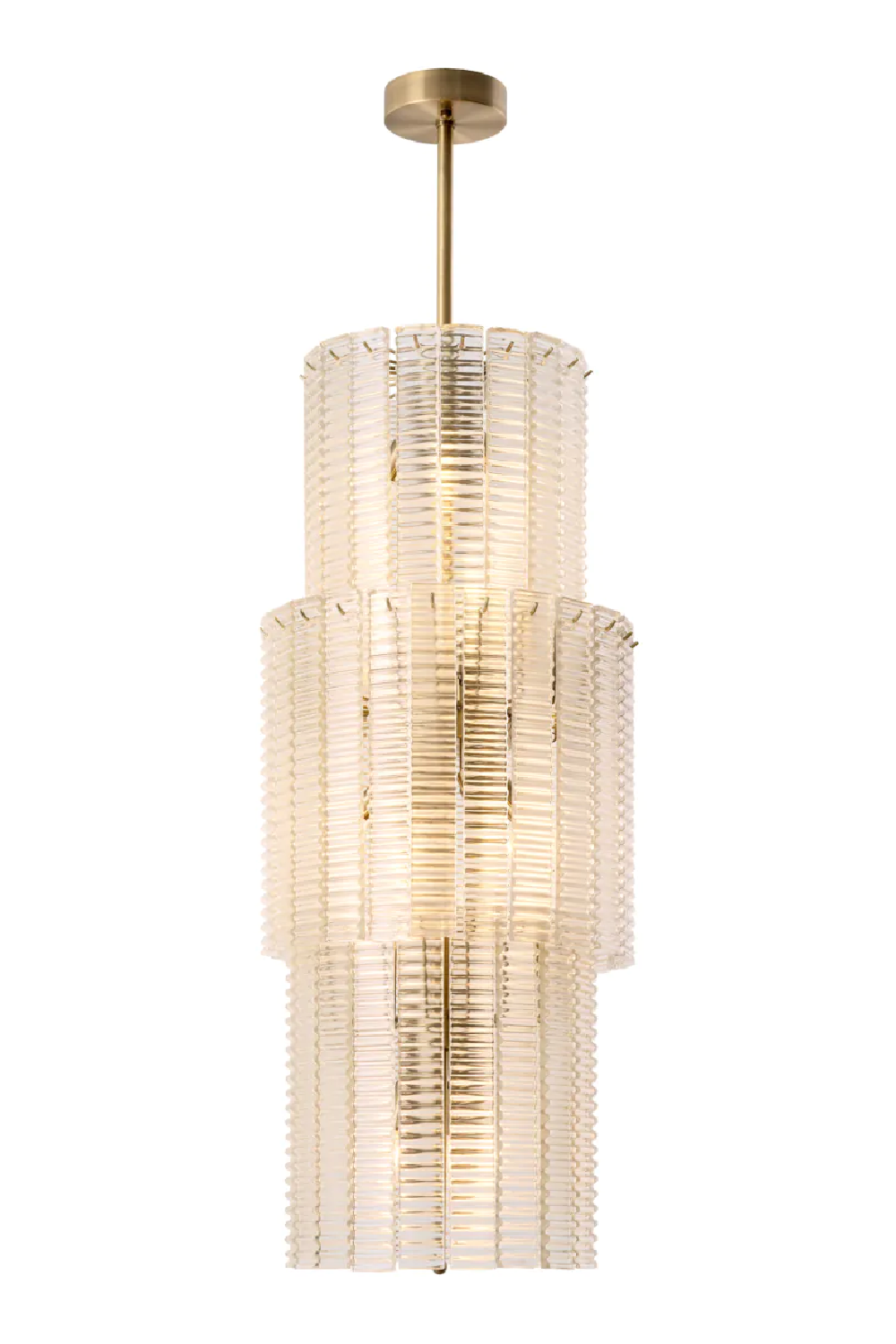 Ridged Glass Chandelier Imperial | Eichholtz Miami