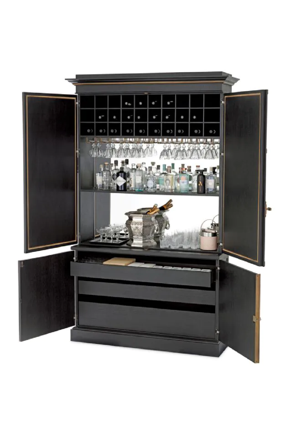 Antiqued Mirror Bar Cabinet Kellam | Eichholtz Miami