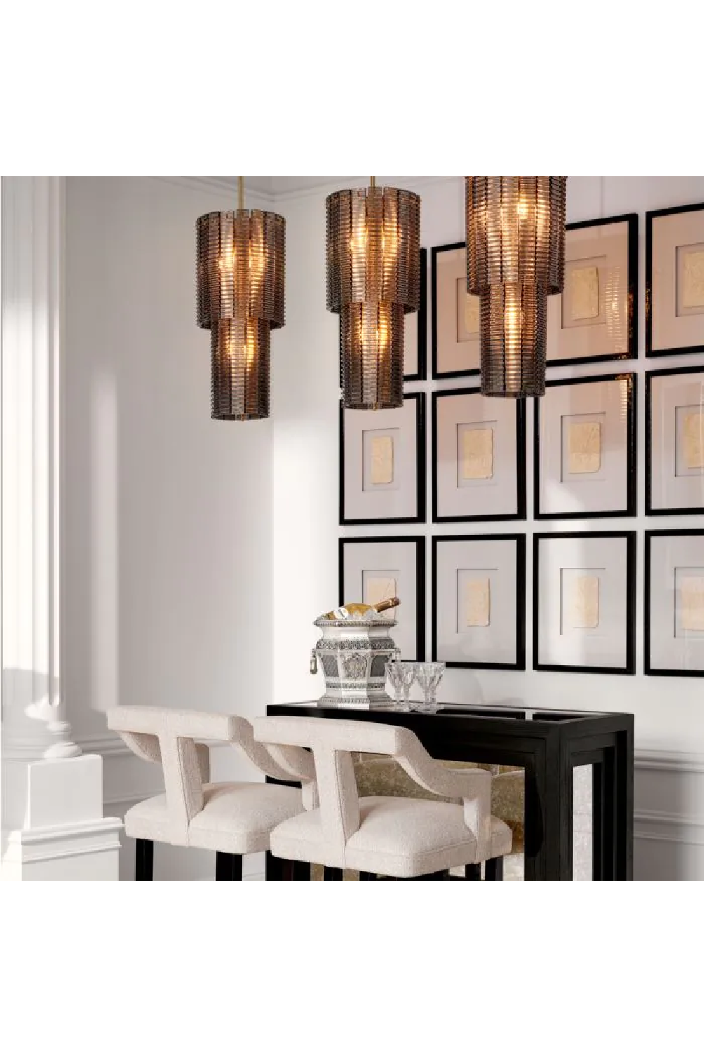 Smoked Glass Chandelier Imperial | Eichholtz Miami